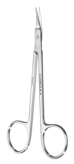 Ножиці для швів/ясен, 11,5 см, тонкі загнуті кінчики
