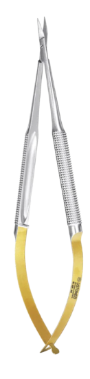 Ножиці мікропружинні, 14,5 см, вигнуті НМ