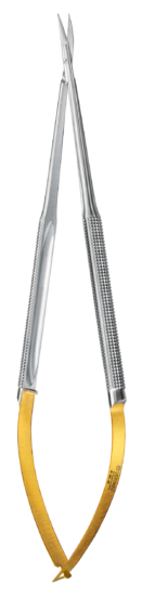 Ножиці мікропружинні, 18 см, вигнуті НМ