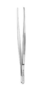 Anatomical tweezers, 16 cm, cross-toothed