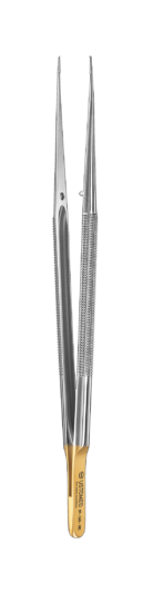 Мікропінцет хірургічний, прямий, 1х2 тонких зуба, 180 мм